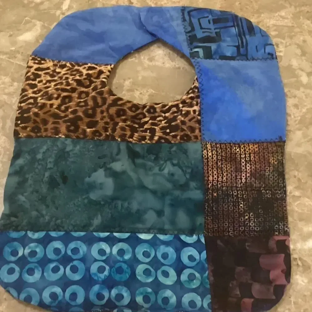 NWOT. Hand Crafted Quilted Reversible Baby Bib. $12 ea. or 3/$25